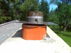 Cleaned the chimney today and looked what happened (pics)