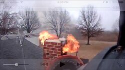 Chimney fire video from a fireman's camera!