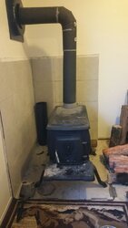 wood burning stove and CO detector