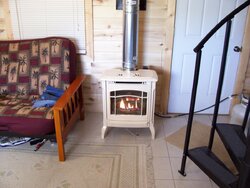 Pellet stove for small cabin