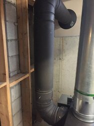Connecting double wall stove pipe to 6" outlet