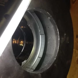 [Hearth.com] Chimney/thimble connect question (picture)