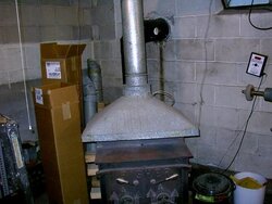 Ducting heat from basement installed stove