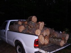After work load of wood.