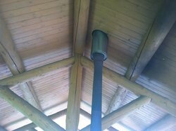 Is this a safe way to do a chimney on an outside gazebo? Pic