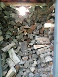 Happiness is a full wood shed on Sept.1ST.