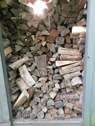 Happiness is a full wood shed on Sept.1ST.