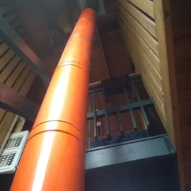 [Hearth.com] Efel wood fireplace chimney piping