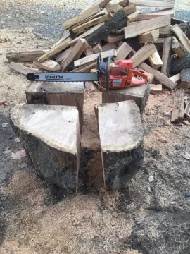 [Hearth.com] Felt ambitious after work today. Put the 30" bar on my 372xp.