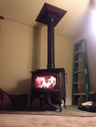 Manufactured home fireplace replacement complete!  Big thanks...