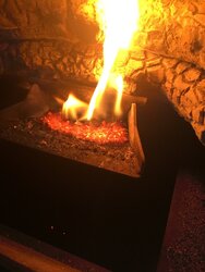 Fire location in burn pot, Harmon