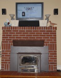 Mounting LCD TV above mantel with wood insert