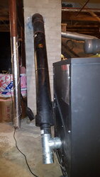 Install Pellet stove where former wood stove went