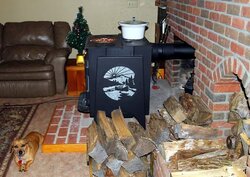 Cooking on the wood stove