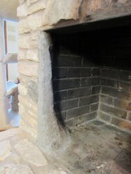 What are pillars either side of firebox?