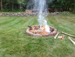 Lining a fire pit with sheet metal