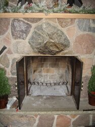 Modifing insert surround to work with split stone fireplace