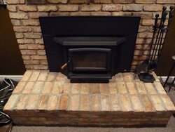 Homemade Hearth Extension & Mantle Shield Finished Pictures