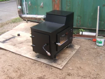 Home made wood stove.