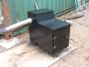 Home made wood stove.