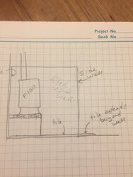 Under stove wood storage design.  Soliciting comments.