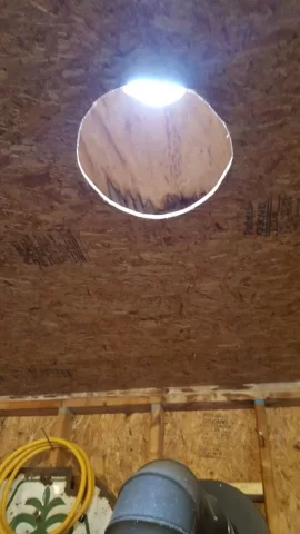 [Hearth.com] installing new setup through wall.  Need the old overhang question advice!