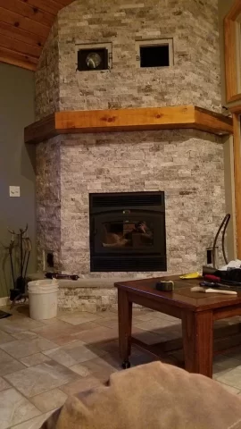 [Hearth.com] Installing Stone Veneer on Wall with Fireplace