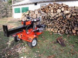 cutting firewood