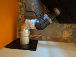 HELP!! My pipe on new stove is higher than my old stove!