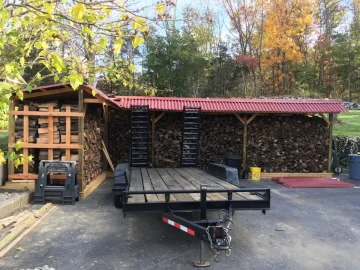 [Hearth.com] settlement from wood storage near house