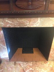 Quarry tiles inside fireplace  firebox behind wood stove - is this ok?