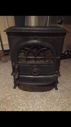 Replacing fireplace stove.