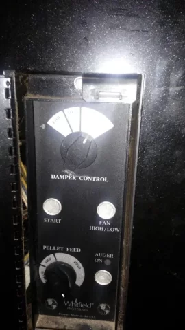 [Hearth.com] Black glass on pellet stove