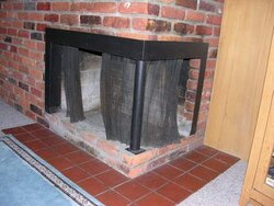 insert or stove for two side fireplace