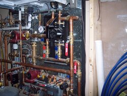 where to tee in to existing lpg boiler