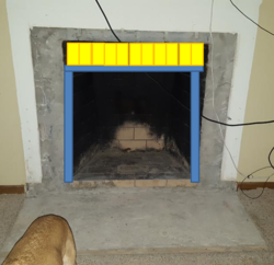 Removed masonry over a fireplace opening must I replace that?