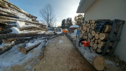 [Hearth.com] Beautiful Day for Messing with the Wood  :-)