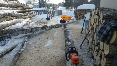 [Hearth.com] Beautiful Day for Messing with the Wood  :-)
