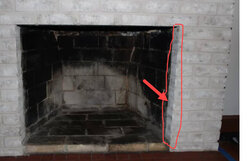 Building out depth of fireplace