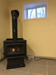 Which size for second wood stove (basement install)