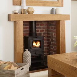 Recessed wood stove clearances