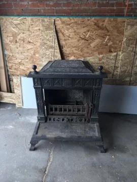 Installing Antique Wood Stove in Denver