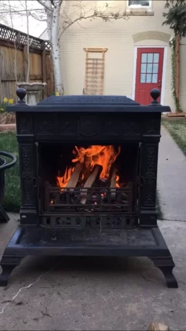 Installing Antique Wood Stove in Denver