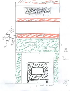 prepping an alcove with convection wall in earthquake country