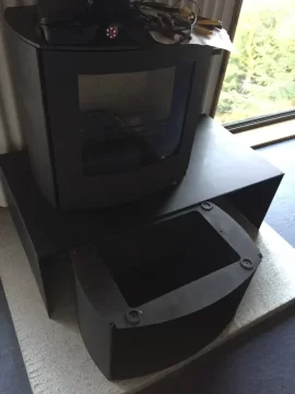 [Hearth.com] Wood Stove on Pedestal, BC Canada