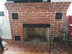 No raised hearth, clearance considerations for insert