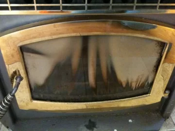 [Hearth.com] Smoky Glass Door on Pellet Stove