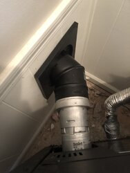 Is this way of pellet stove venting ok?