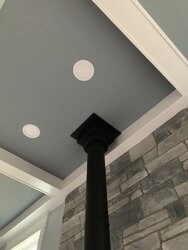 Ceiling chimney support box trim