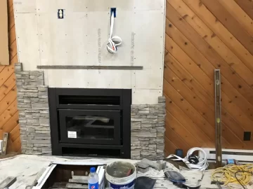 Installed: Kozy Z42 Fireplace  (lots of install pics)